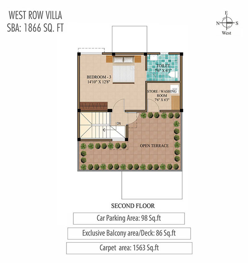 Humming Gardens Villas near Kelambakkam Floor Plan